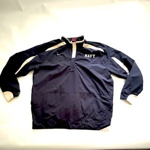 Nike US Navy 1/2 zip windbreaker. Size L